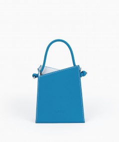sac en cuir fashion turquoise made in france