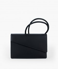 Pochette en cuir noir mat Lamaro