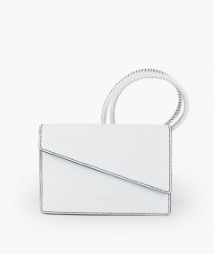 Sac de luxe en cuir blanc Lamaro