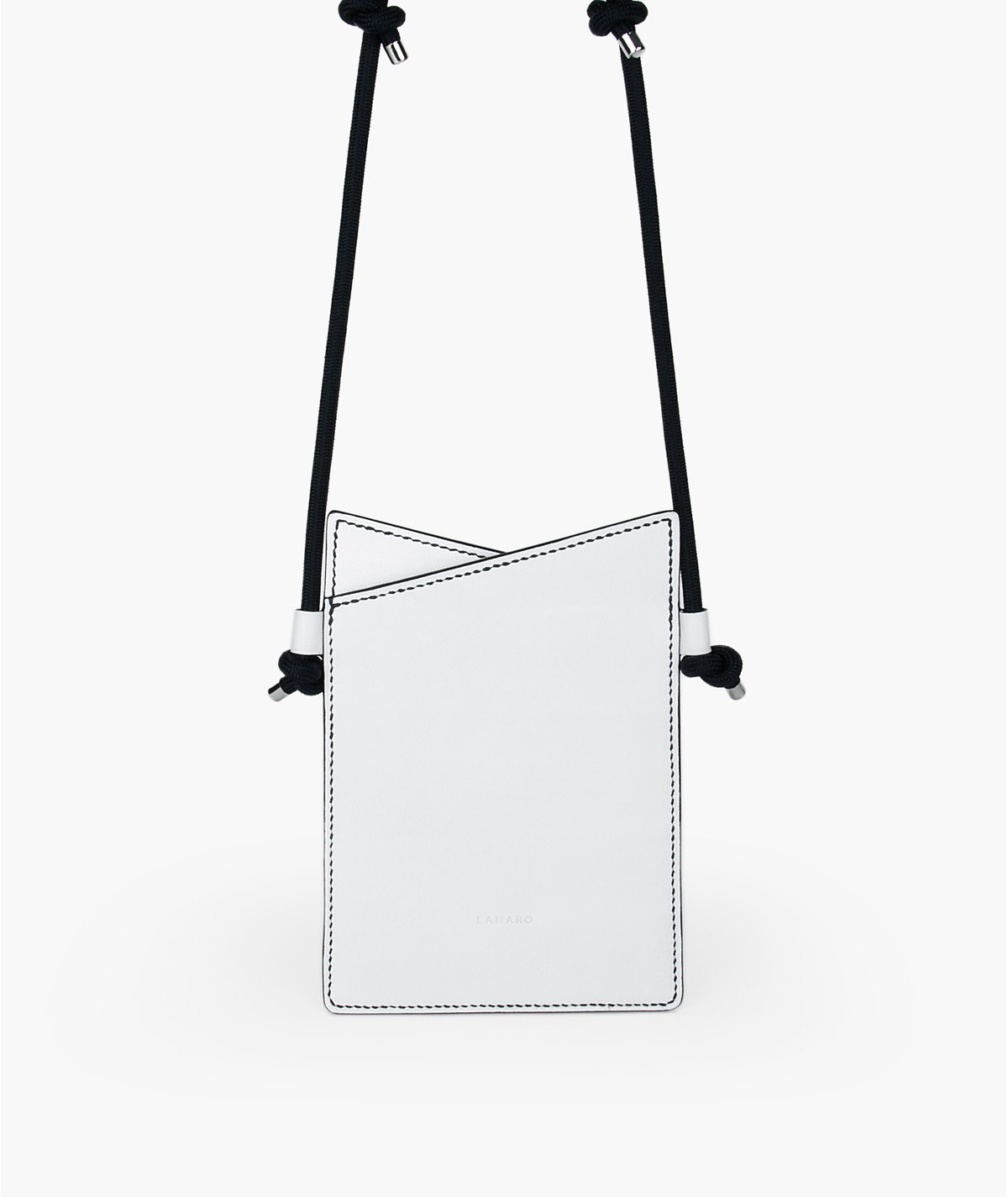 Sac de téléphone en cuir blanc Lamaro