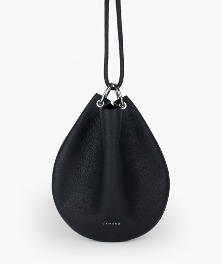 Sac de luxe en cuir noir Lamaro