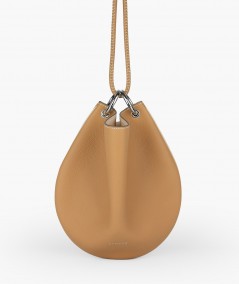 Sac de luxe en cuir beige Lamaro